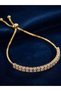 Zircon Stone Gold Color Plated Women's Waterway Bracelet