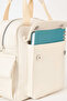 Women's Swan Cream Multi-Pocket Zippered & Flap Adjustable Strap Travel & Daily Backpack - 3