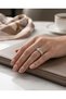Silver Plated Ring with Square Zircon Stones - 3
