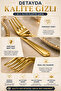 25-Piece Gold Plastic Forks 18 cm Hard Disposable - 6
