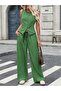 Women's Button Front Vest Pants Beige Double Suit