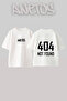 Error Message 1 Design Back Printed Cotton White Oversize T-Shirt