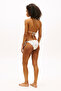 V Drawstring Side Tie White Bikini Bottom - 4