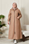 Women's Plus Size Hooded Zipper Long Coat - 4