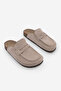 Women's Genuine Leather Eva Sole Closed Front Sabo Daily Slippers Solevu Beige Suede - 6