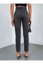 Jeans Women's Anthracite High Waist Mom Fit Jean Trousers Comfortable Cut Denim - 5