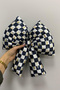 Digital Printing Checkered Bow Oven Ornament Decorative Filled Soft Handmade - 3