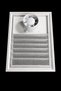 50X60 Aluminum White Bathroom Shutter with Fan - 3