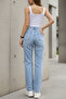 Bella Stone Casual Ripped Relaxed Fit Palazzo Jeans Denim Trousers - 6