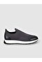 Leather Detailed Gray Summer Men's Knitwear Shoes