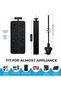 Universal 6-Outlet 3M Power Strip Extension Cord with 3 USB Ports & Type-C Fast Charging - 3