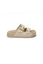 U Buckle Double-Strapped Women's Slippers - High-Sole and Anatomical Daily Slippers + Socks as a Gift - 4
