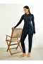 Pack of 2 - Full Sleeve Half Zip Tunic with Ruffle Detail and Leggings Burkini Set - 7