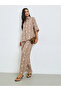 Beige Floral Print Shirt and Trousers Co-Ords - 2