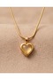 Lovira Minimal Opal Stone Heart Steel Necklace - 4