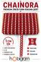 Red and White Chainora Premium Chain Form Woven Decorative Ribbon – 5 Meters