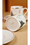 Fern Bloom Gold Gilded Print Coffee Cup Set of 2 - 5