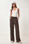 Pocketsed Ribbed Modal Sweatpants Lub0331 Brown