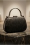 Women's Evening Dress Bag with Metal Handle and Chain Strap, Stylish Design, Evening Event, Special Occasion Bag - 3
