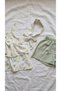 Tulip Printed Bowknot Bandana Girls' Three-Piece Summer Set - 2