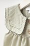 Girl's Cotton Green Dress with Embroidery Detail and Bag - 3