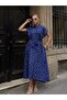 Women's Patterned Belt Detailed Shirt Dress - 2