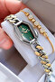 Premium Rectangular Women's Wristwatch Steel Band Japanese Mechanism Gift with Special Box Hmby2061C1 - 4