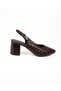 921 Brown Braided Heeled Evening Dress Women's Shoes - 2