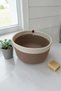 Handmade Decorative Braided Model Bathroom Set 2-Piece Mat 50X80 and 40X60 + 2 Organizer Baskets 18X18 cm - 7