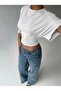 Straight Short-Sleeved Waist-Hugging Trendy Model T-Shirt - 2