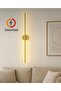 Modern Decorative Electric Led Wall Sconce with Stone Centerpiece 70 cm Daylight Antique 1 Piece - 2
