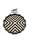 Luxury Glass Surface Presentation Tray 38 cm - Tea and Coffee Serving Tray - Decorative Round Tray with Gold Detail