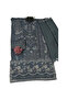 Gray Faux Georgette Top Pant & Dupatta - FFT6819 | Gray-Size:M-38-Inches - 4