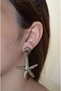 Hanging Starfish Silver Color Earrings