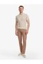 Beige Slim Fit Linen Blend Crew Neck Knitwear T-Shirt 50323949-Vr011 - 4