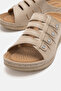 Women's Stoned 4-Strap Slippers Beige - 5