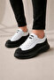Jy507 Dara Lace-Up Leather Men's Casual Sneaker Shoes Cst White/Black