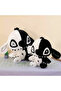 Dark Ghost Stitch Plush Toy – Black & White Soft Stuffed Doll with Black Eyes - 3