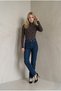 Women's Brown White Polka Dot Fishnecklace Combed Cotton Body Blouse Yy101375 - 4