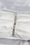 Brass Silver Color Honeycomb Model Zircon Stone Women's Bracelet - 2