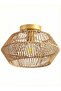 Modern Lighting, Ceiling chandelier, Light, Brown Color, 32x18 cm, Bamboo ceiling chandelier, Suitable for bedroom and living room, Woven rope