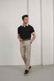 Men's Braided Cut-Off Collar T-Shirt - 2