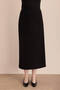 Black Pencil Skirt with Elastic Waist - 3