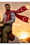 Turkey Moon and Star Flag Scarf with Detailed Satin - 3