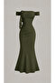 Isabella - Low Sleeve Fish Shape Maxi Dress