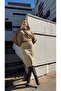 Beige Midi Leather Nova Skirt - 6