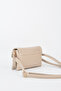 Women's Lilya Mink 2-Compartment Covered Small Size Zipper and Snap Closure Handbag and Shoulder Bag - 3