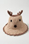 Gift for Children Summer Pink Straw Deer Bucket Hat |   Bucket Model Suitable for Beach and Sun Usage - 3