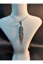 Feather Detailed Steel Necklace Unisex
