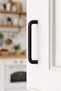 510/096/16 Matte Black Furniture Handle 96 mm Hole Spacing Metal Cabinet Drawer Handle Pack of 5